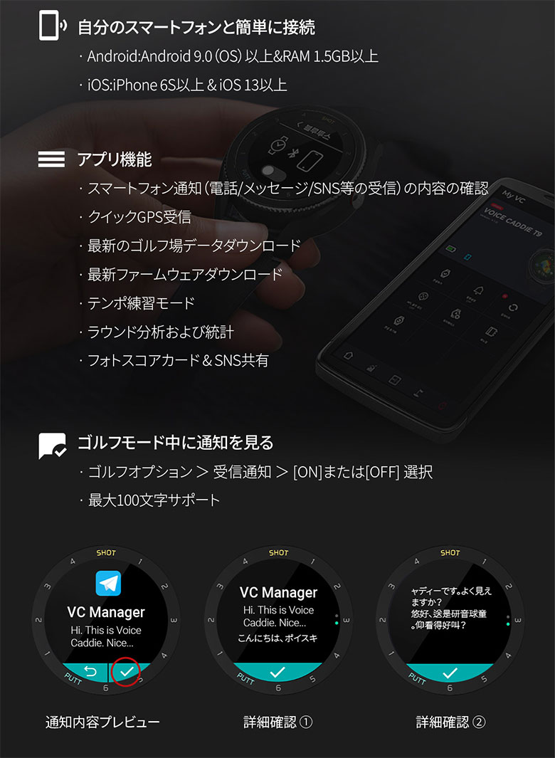 ボイスキャディ　距離測定器